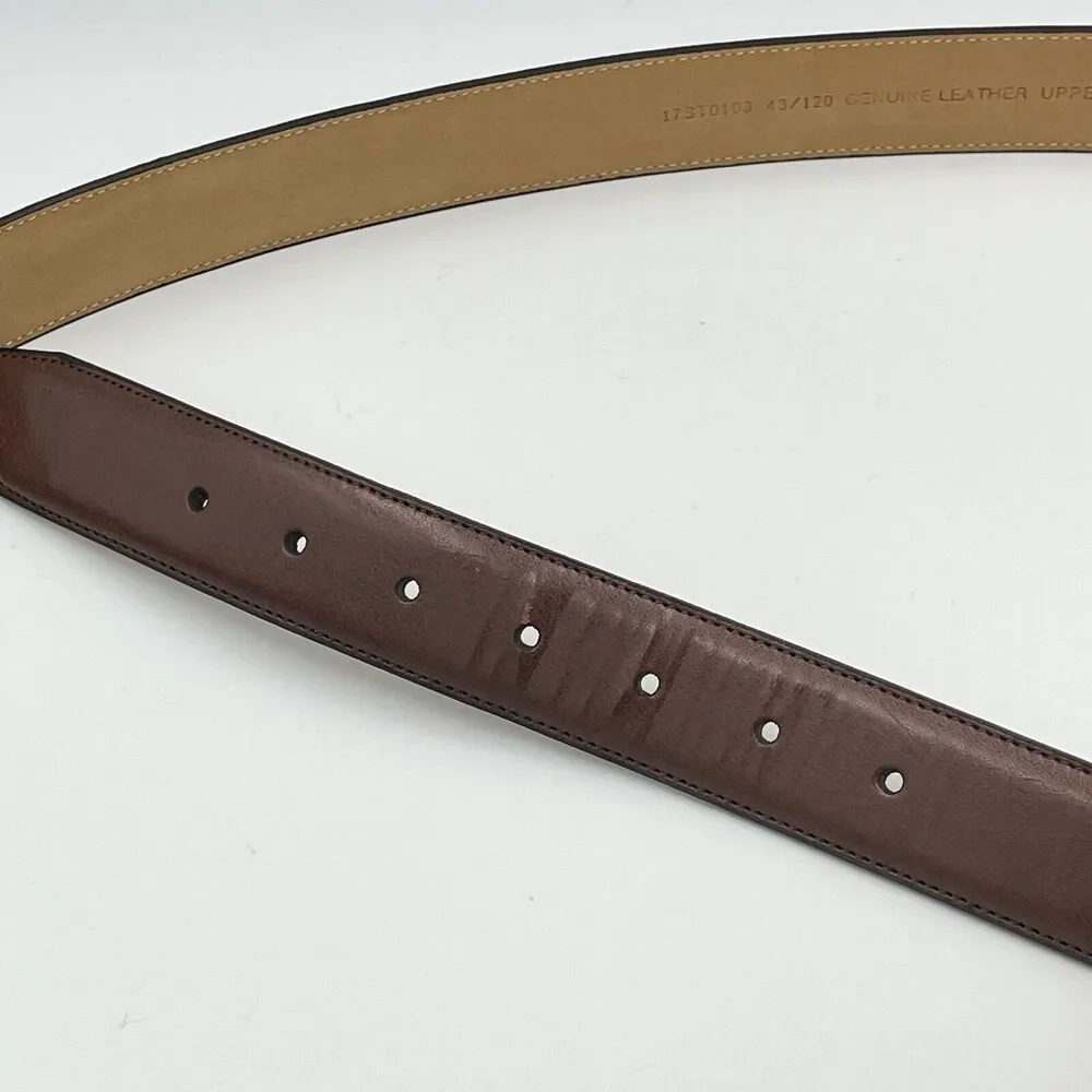 Mens Genuine Leather Belt Quality Brown Buttery Soft 48/120 1.25